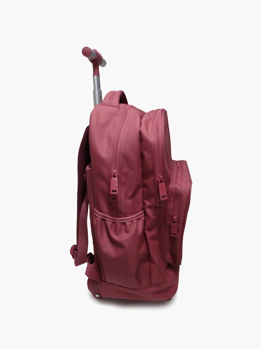 Plain 2-Piece School Trolley Bag Set with Pencil Case - 17 Inch