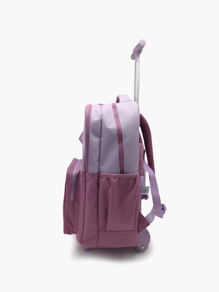 Plain 2-Piece School Trolley Bag Set with Pencil Case - 17 Inch