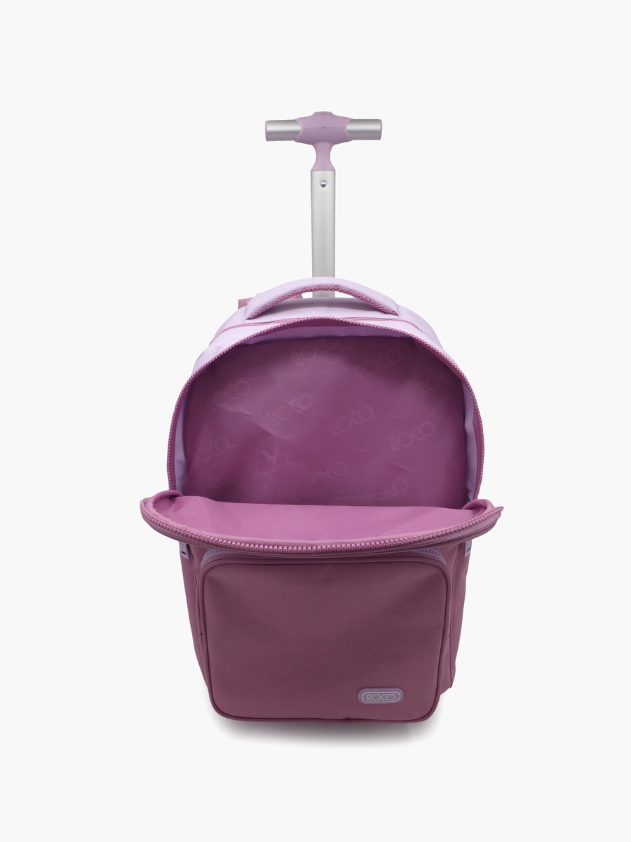 Plain 2-Piece School Trolley Bag Set with Pencil Case - 17 Inch