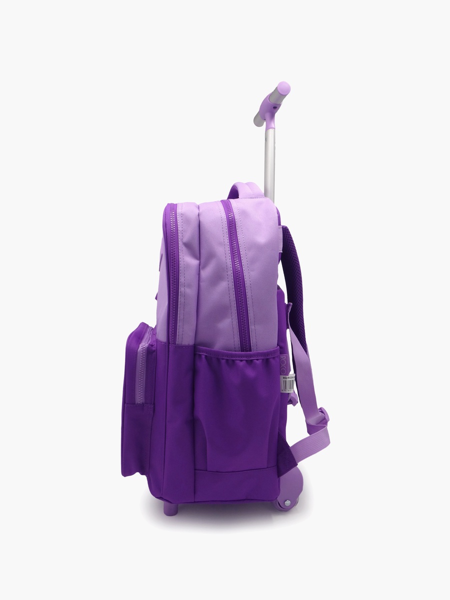 Plain 2-Piece School Trolley Bag Set with Pencil Case - 17 Inch