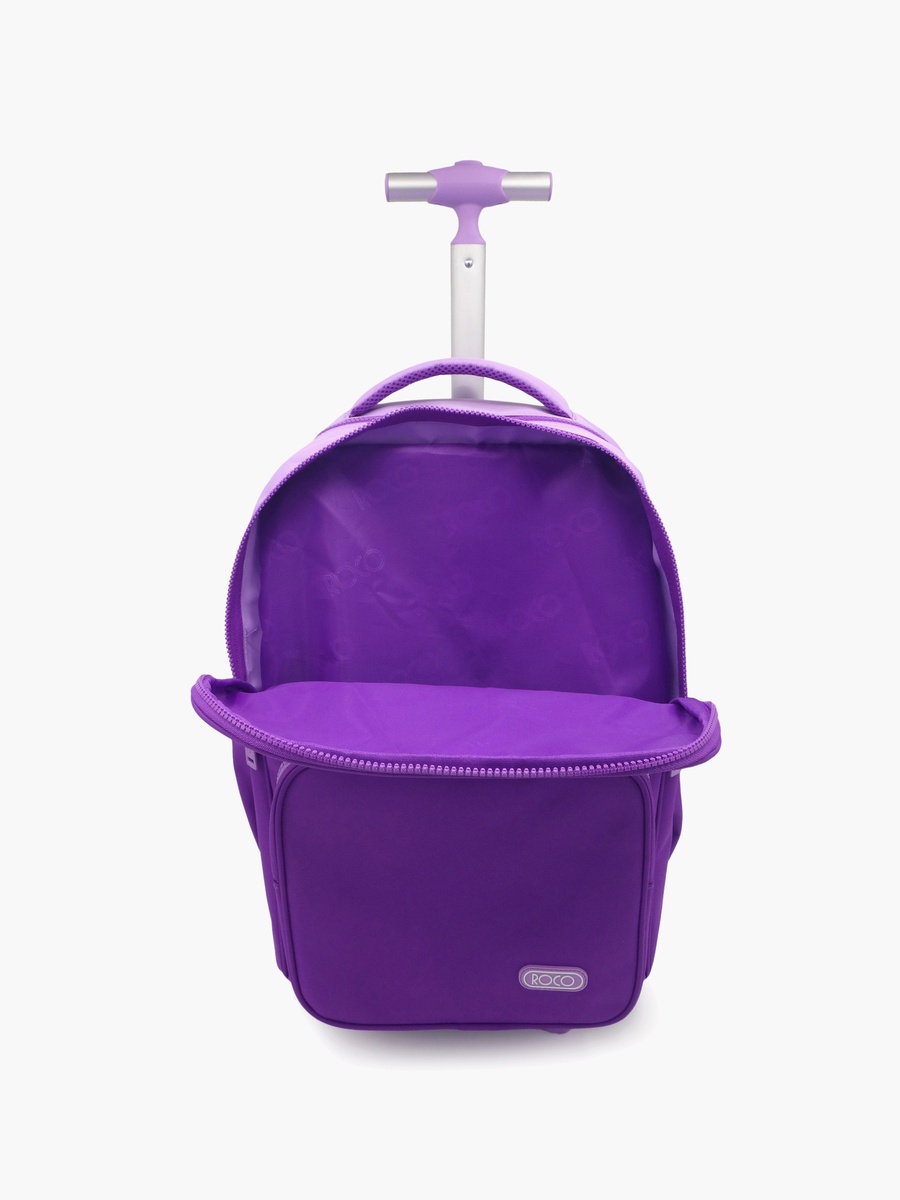 Plain 2-Piece School Trolley Bag Set with Pencil Case - 17 Inch
