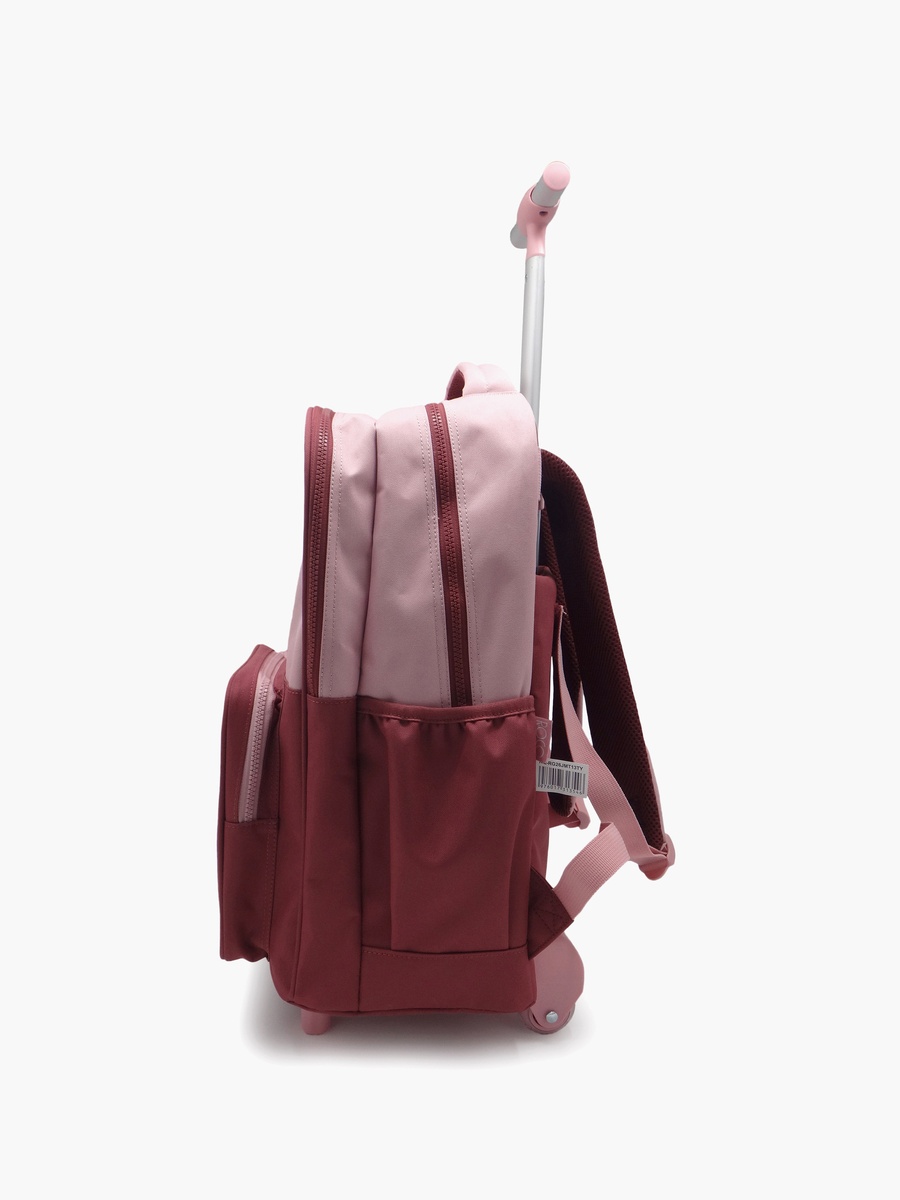 Plain 2-Piece School Trolley Bag Set with Pencil Case - 17 Inch