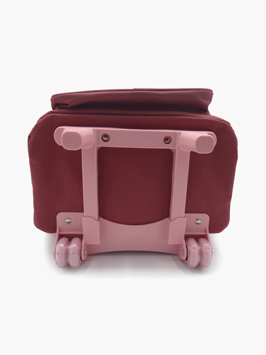 Plain 2-Piece School Trolley Bag Set with Pencil Case - 17 Inch