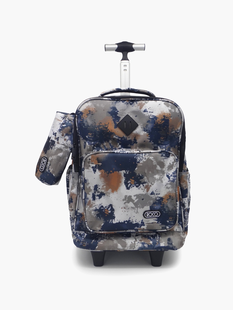 Abstract 2-Piece School Trolley Bag Set with Pencil Case - 17 Inch