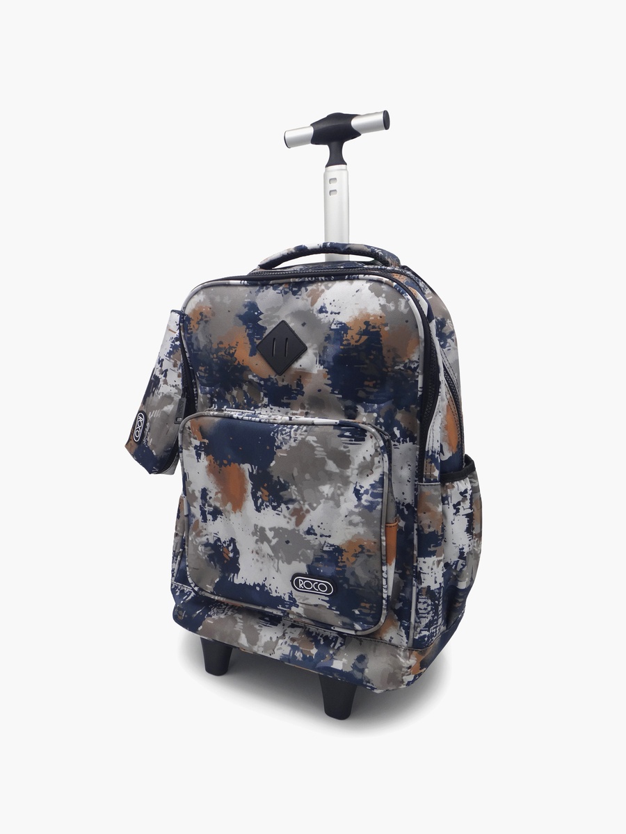 Abstract 2-Piece School Trolley Bag Set with Pencil Case - 17 Inch