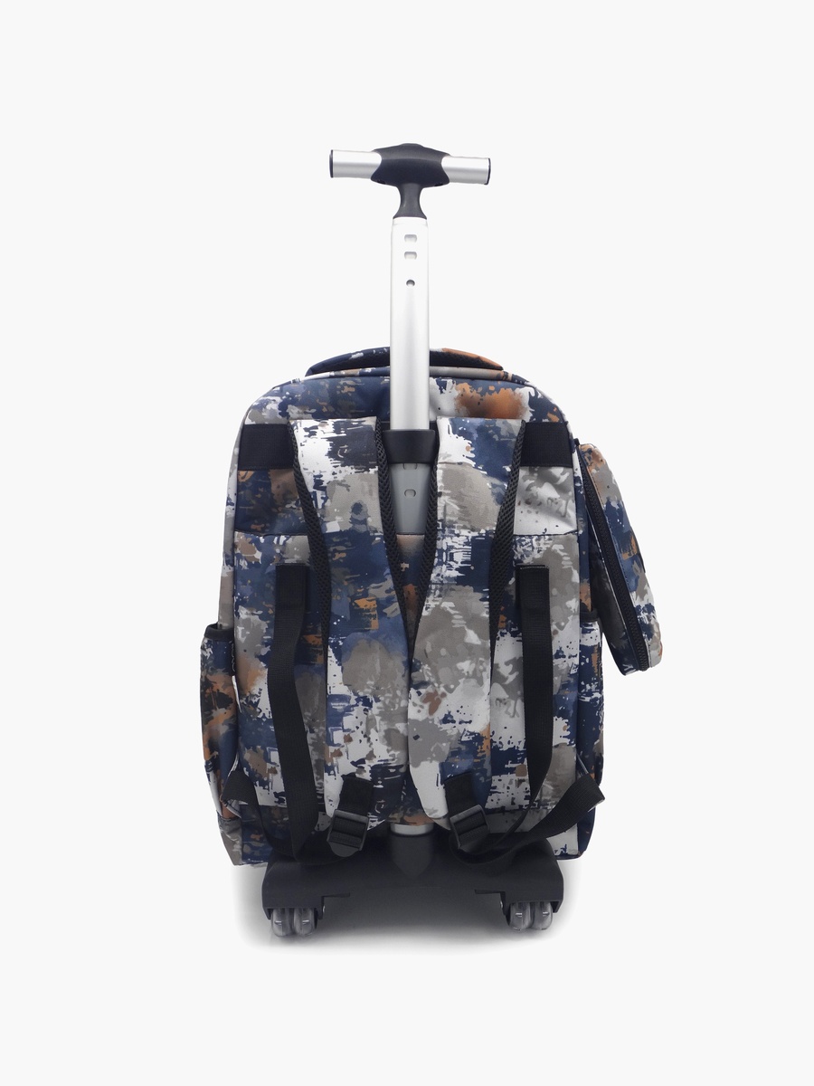 Abstract 2-Piece School Trolley Bag Set with Pencil Case - 17 Inch