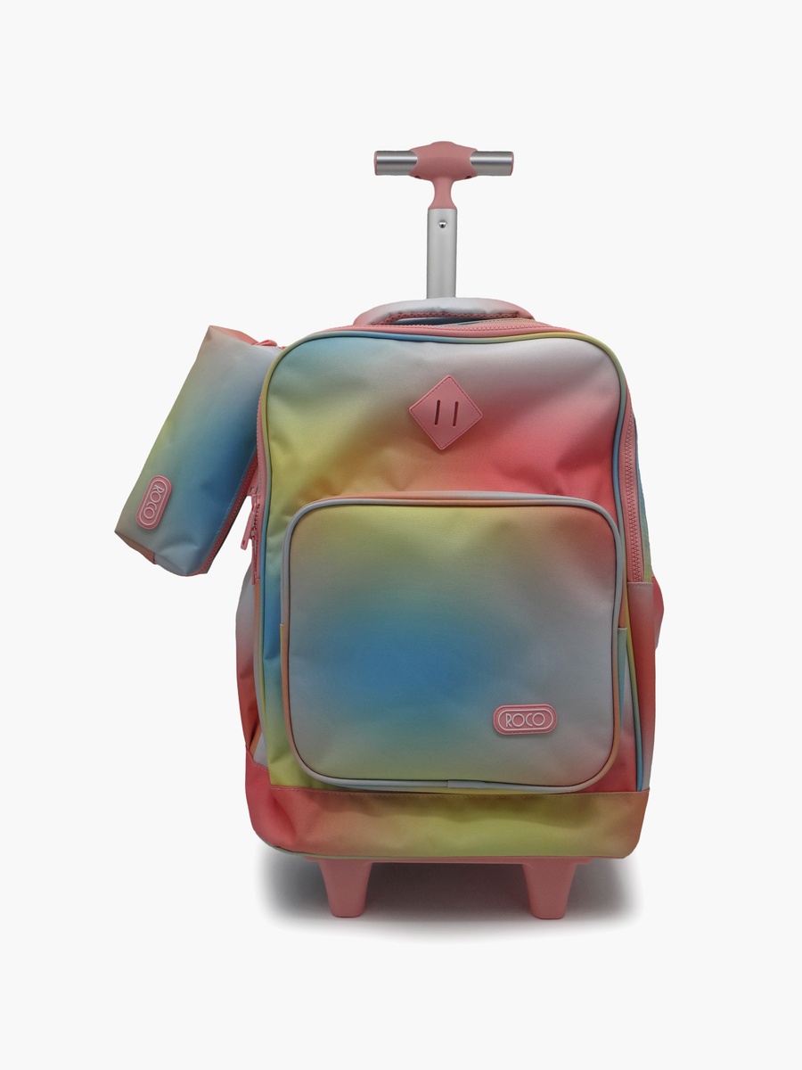 Gradient 2-Piece School Trolley Bag Set with Pencil Case - 17 Inch