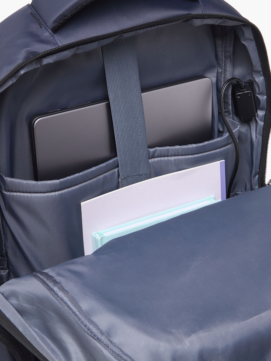 Solid Backpack with Padded Straps - 18 inches