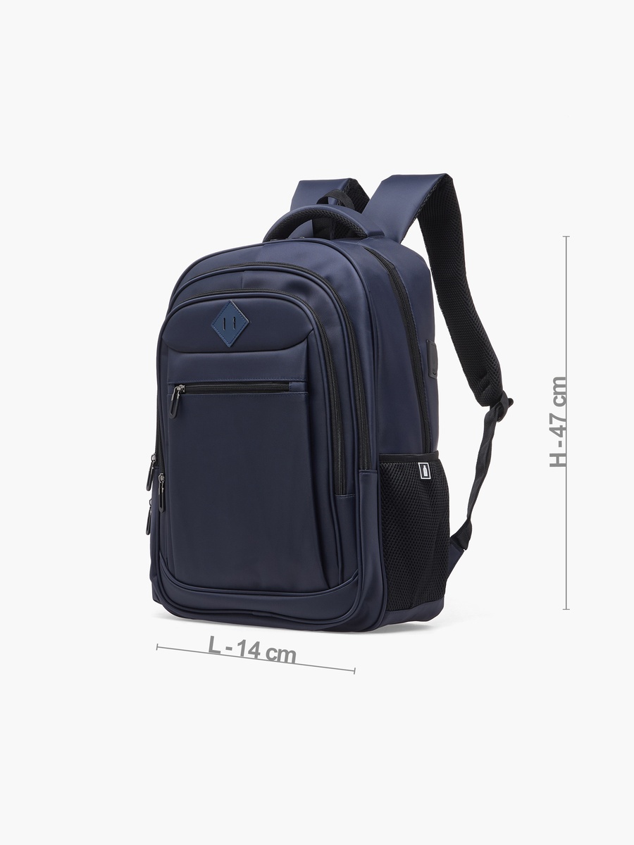 Solid Backpack with Padded Straps - 18 inches