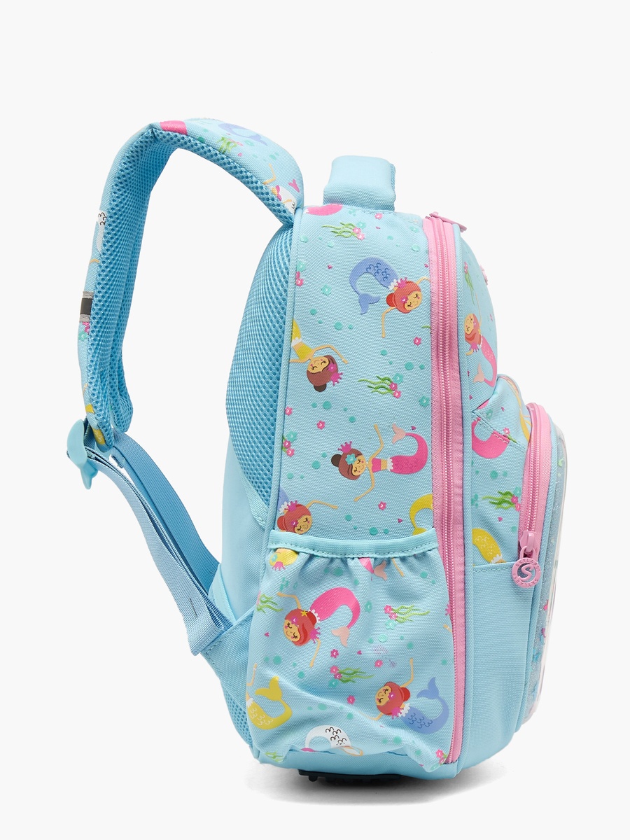 Mermaid Print Backpack with Laptop Compartment - 14 inches