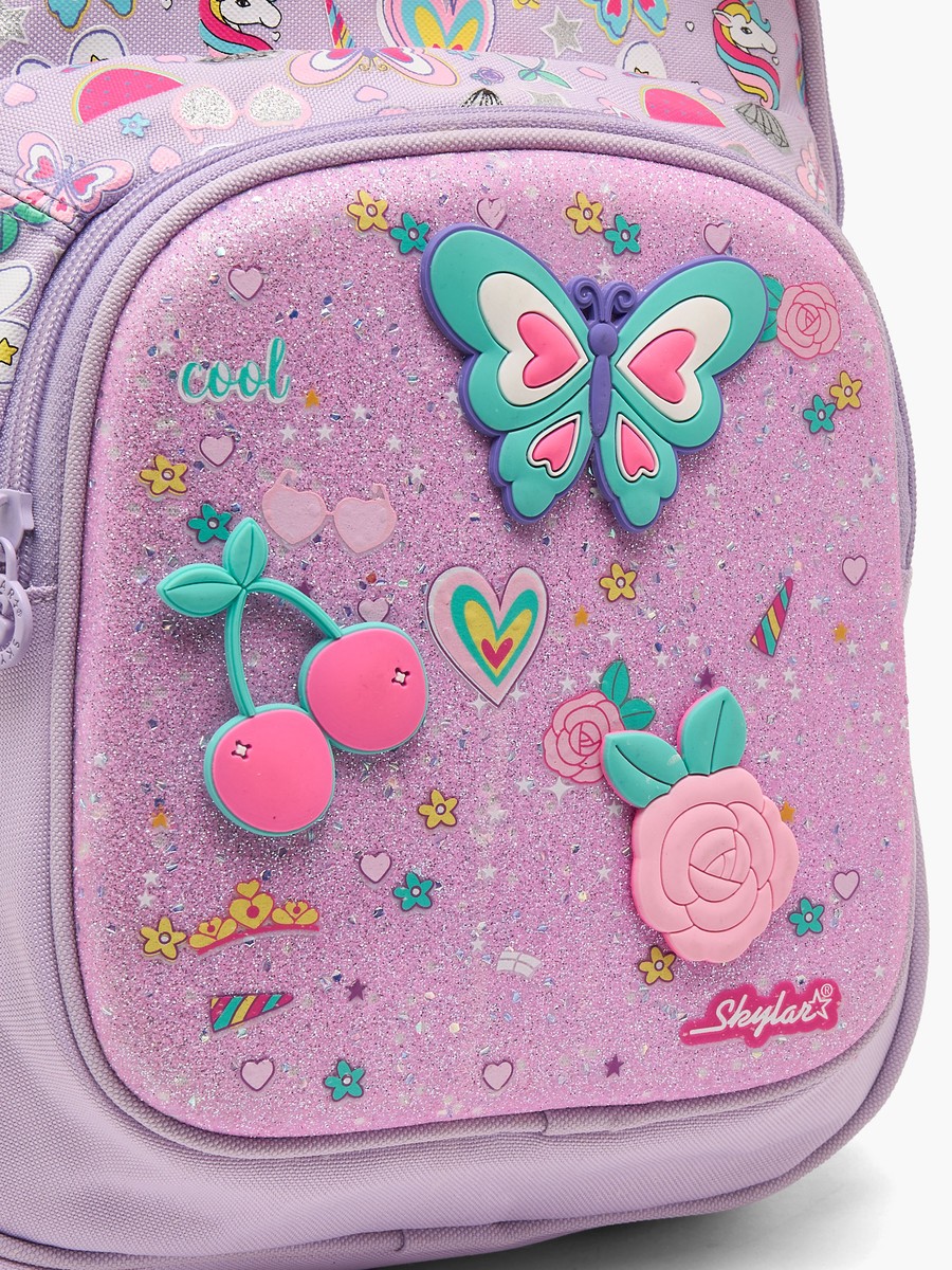 Butterfly Print Backpack with Laptop Compartment - 14 inches