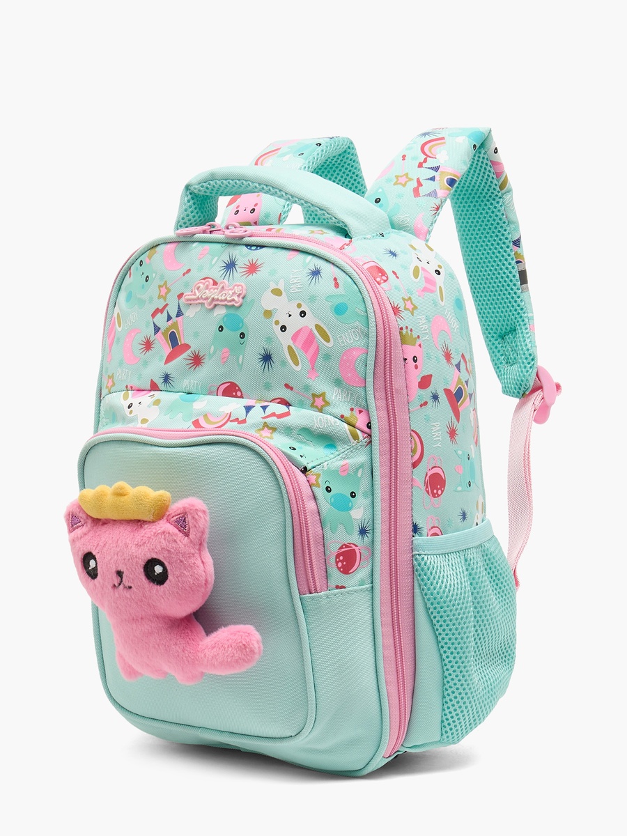 Cat Print Backpack with Laptop Compartment - 14 inches