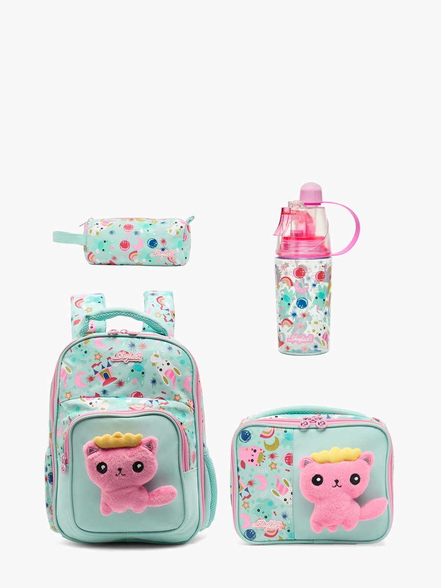 Cat Print Backpack with Laptop Compartment - 14 inches