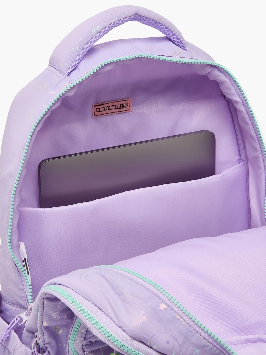 Smiley Print Backpack with Adjustable Straps - 17 inches