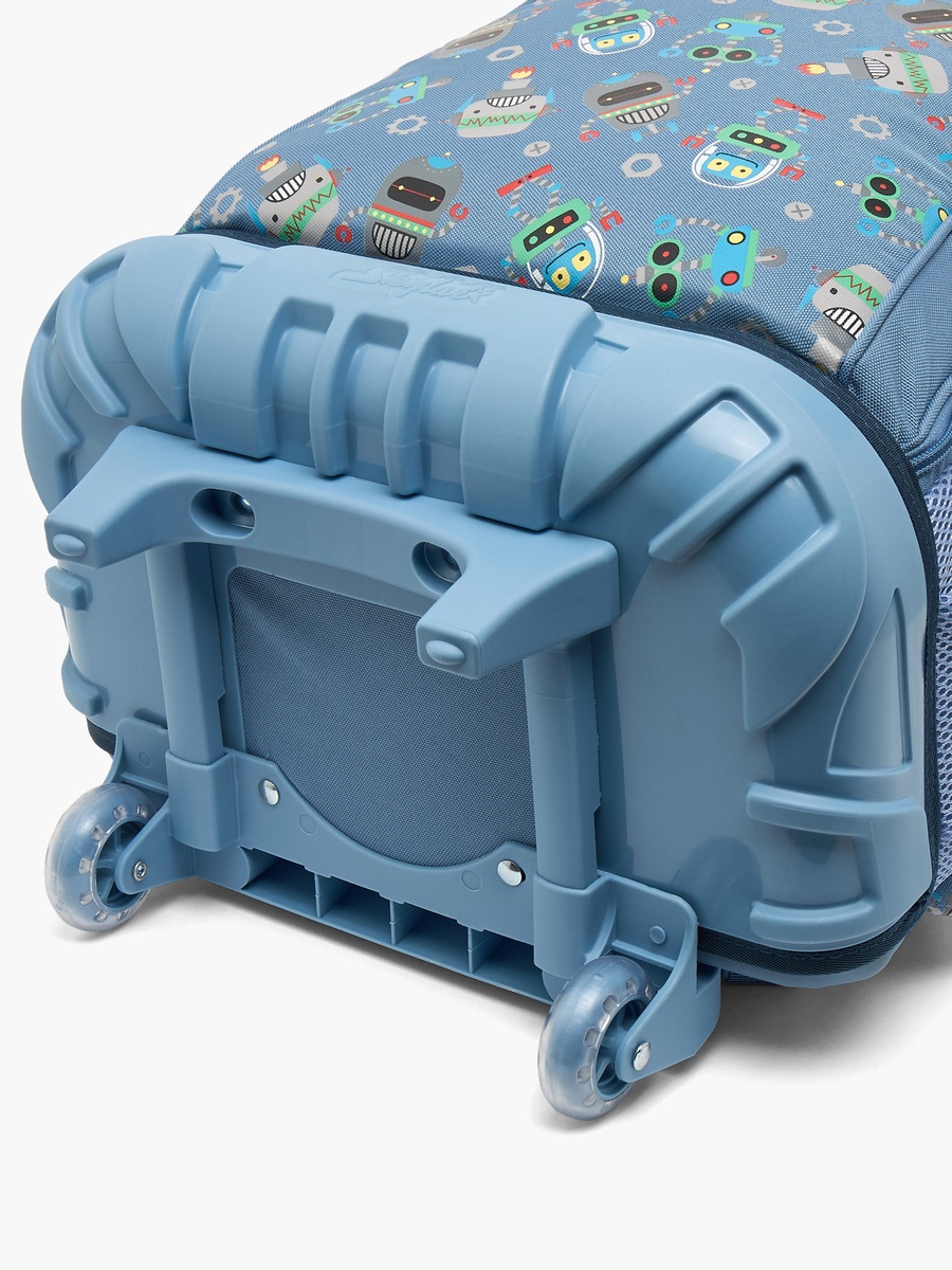 Robot Print Trolley Bag with Retractable Handle - 17 inches