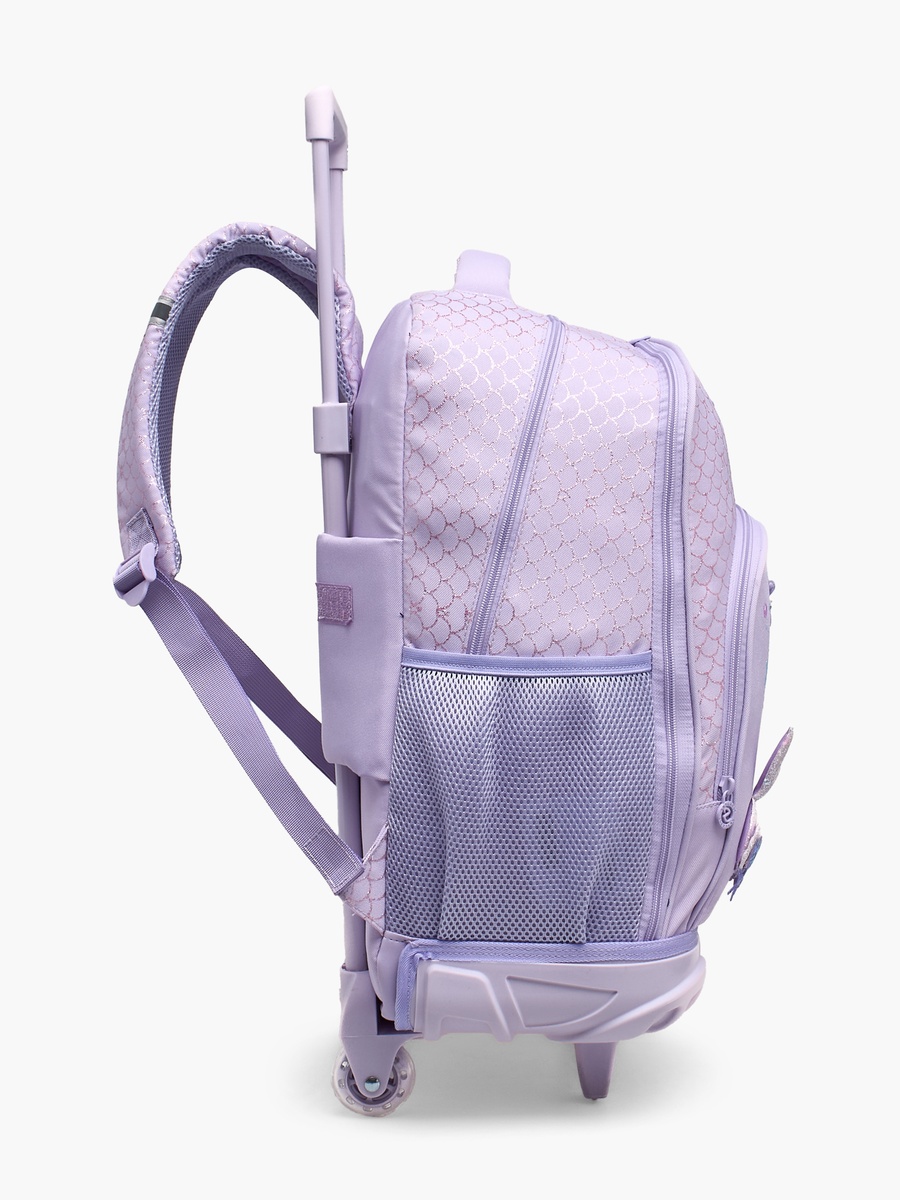 Mermaid Print Trolley Bag with Retractable Handle - 17 inches