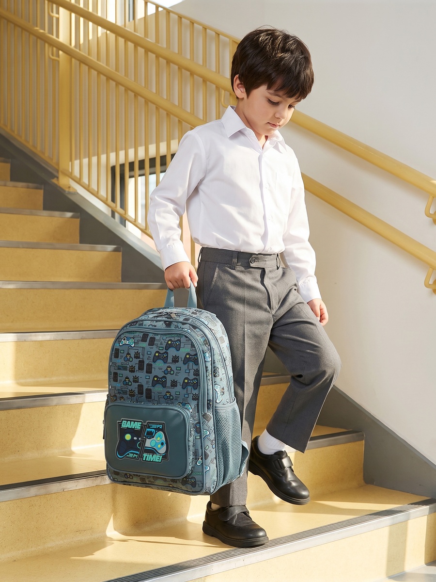 Gaming Print Backpack with Adjustable Shoulder Straps - 17 inches