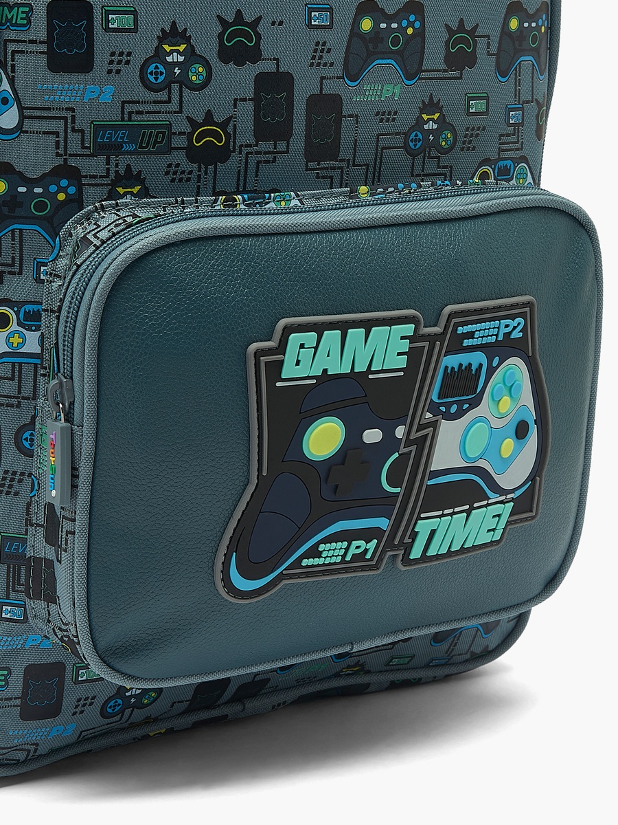 Gaming Print Backpack with Adjustable Shoulder Straps - 17 inches