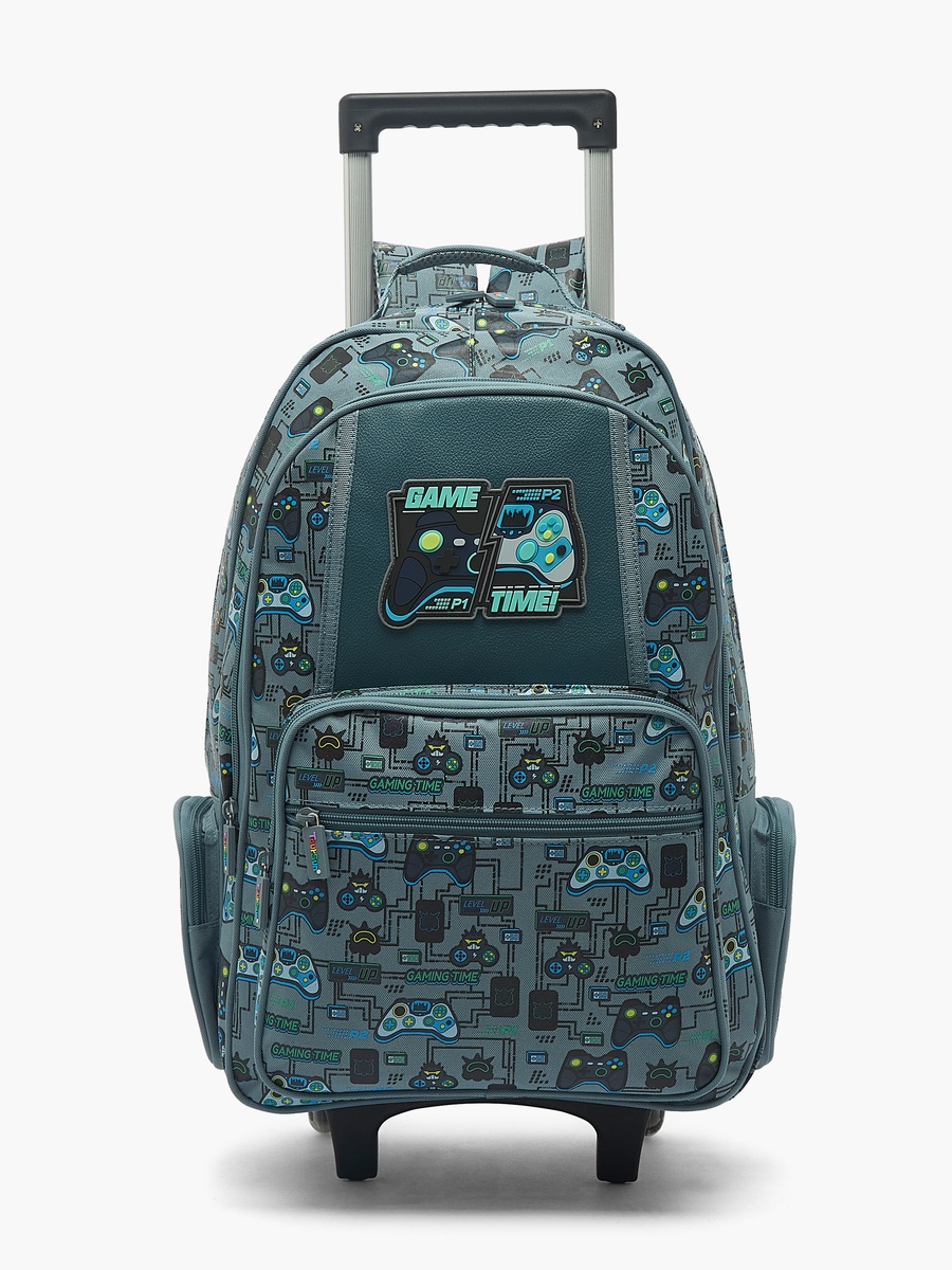 Gaming Print Trolley Bag with Retractable Handle - 19 inches