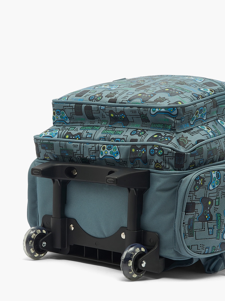 Gaming Print Trolley Bag with Retractable Handle - 19 inches