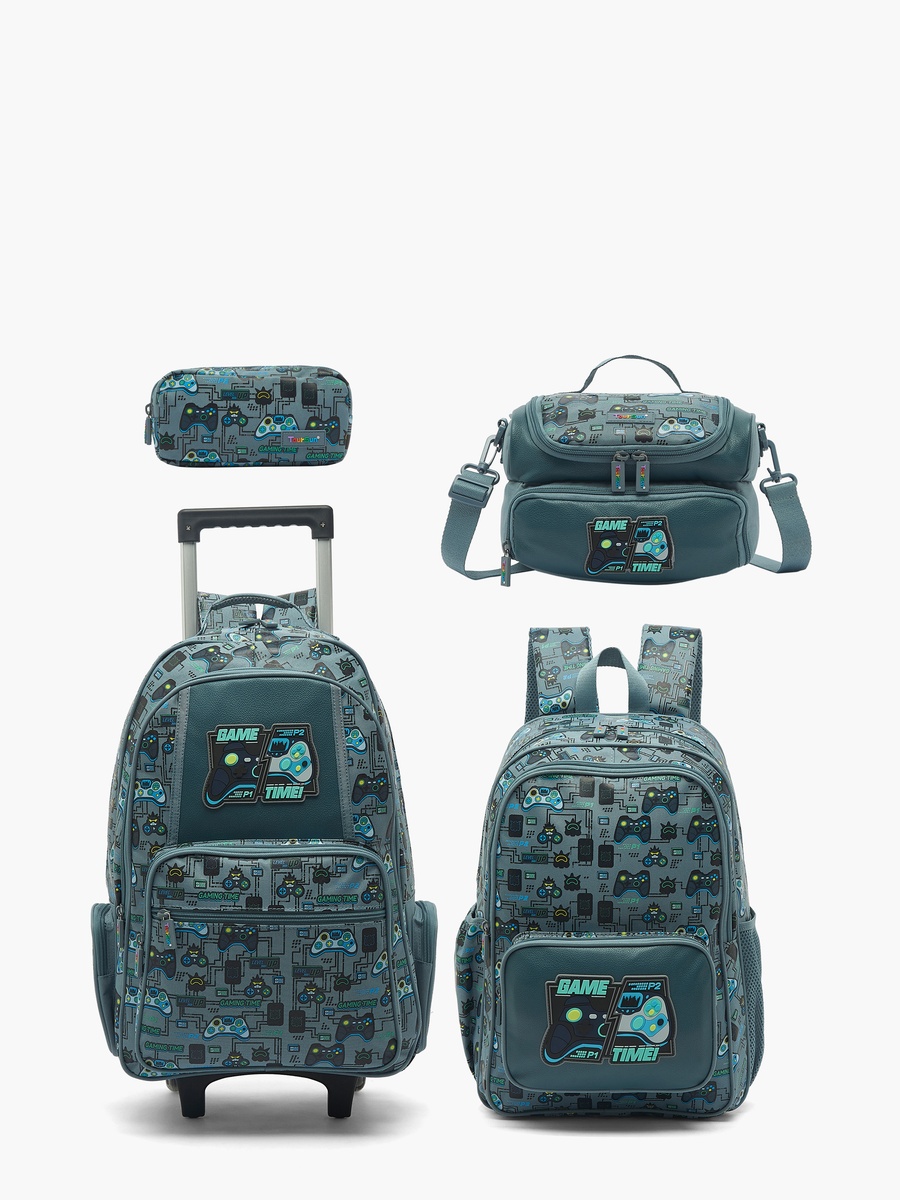 Gaming Print Trolley Bag with Retractable Handle - 19 inches