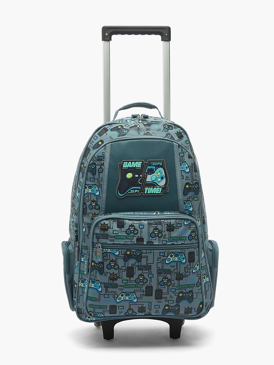 Gaming Print Trolley Bag with Retractable Handle - 19 inches
