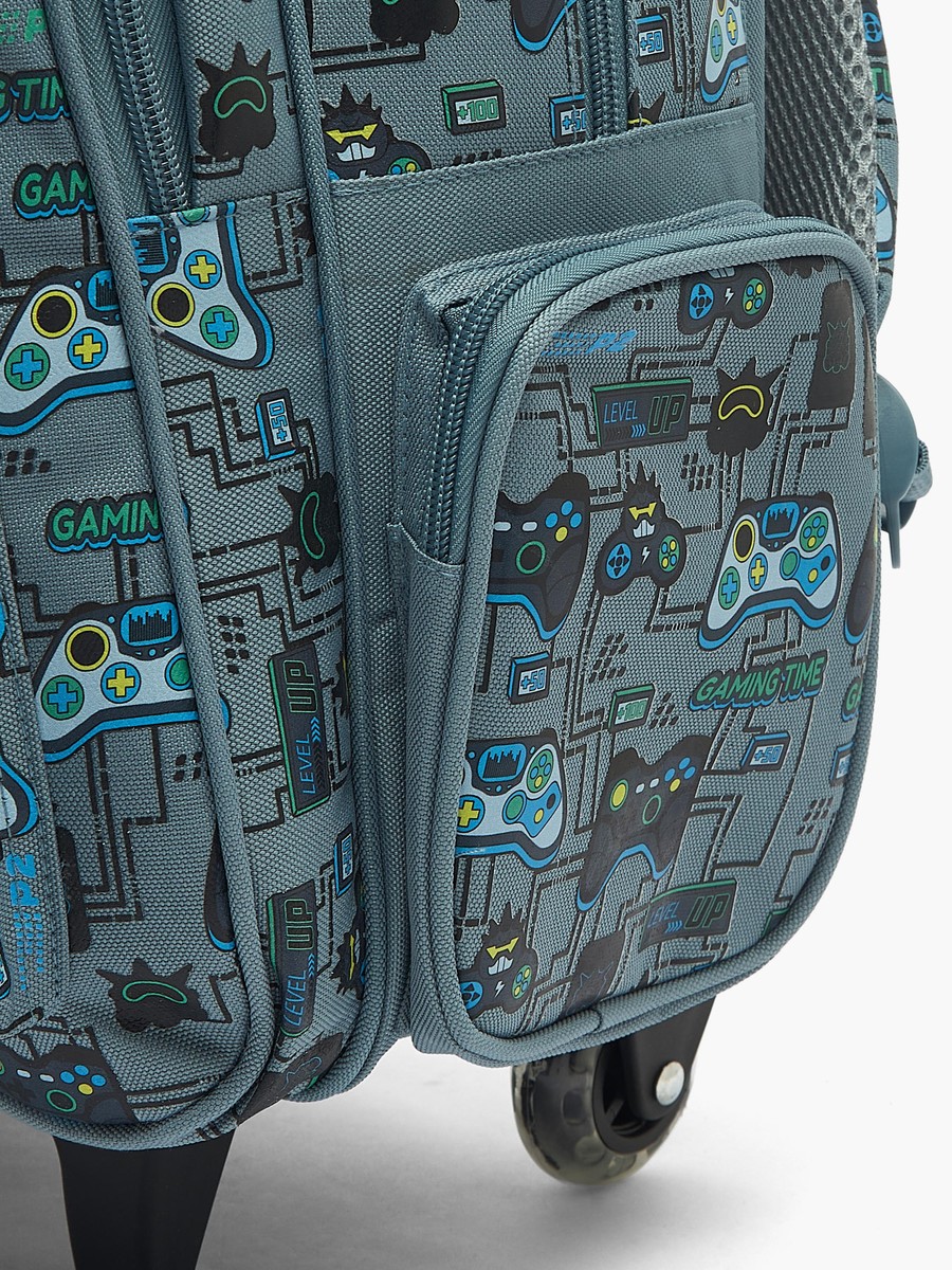 Gaming Print Trolley Bag with Retractable Handle - 19 inches