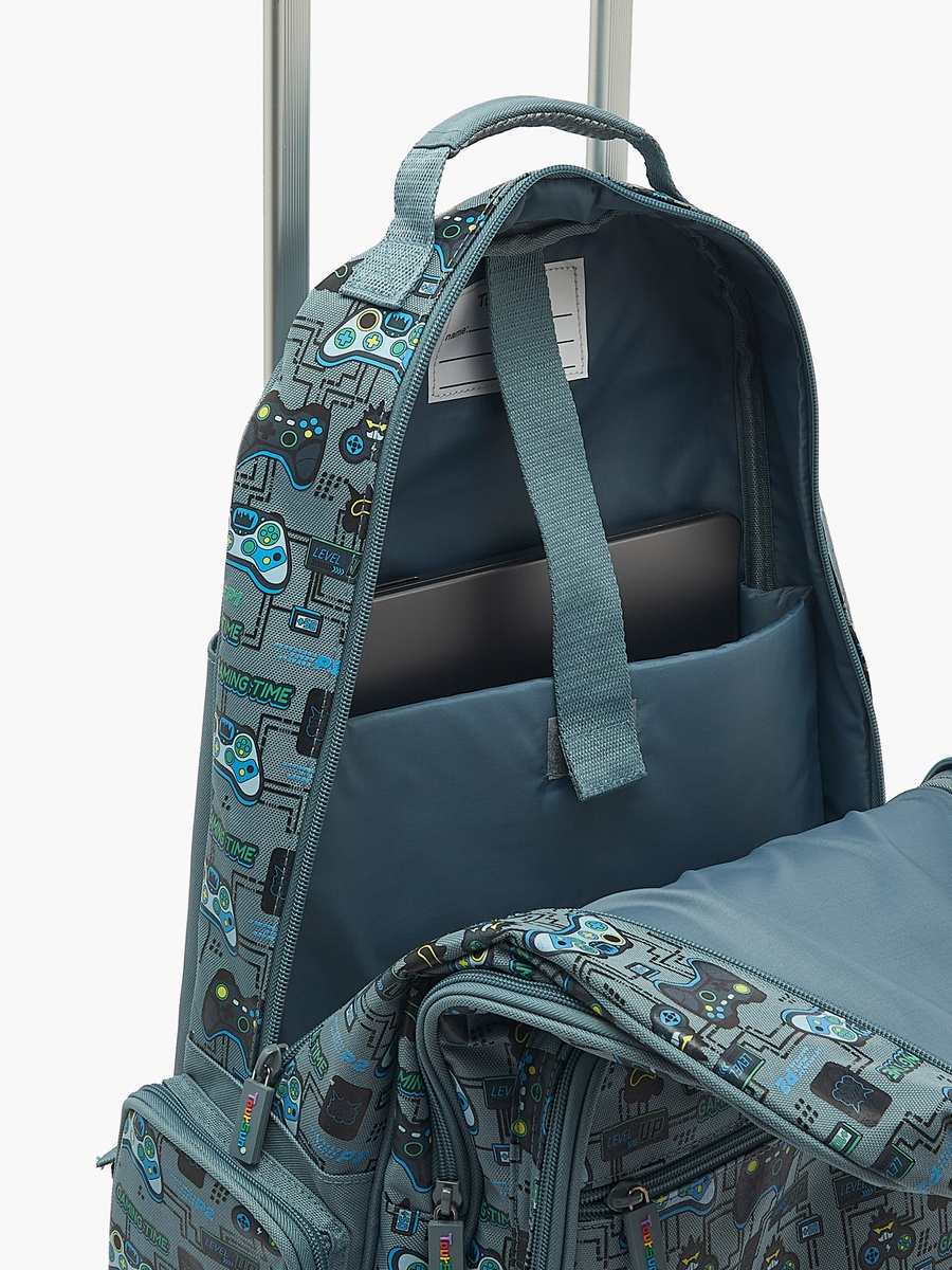 Gaming Print Trolley Bag with Retractable Handle - 19 inches