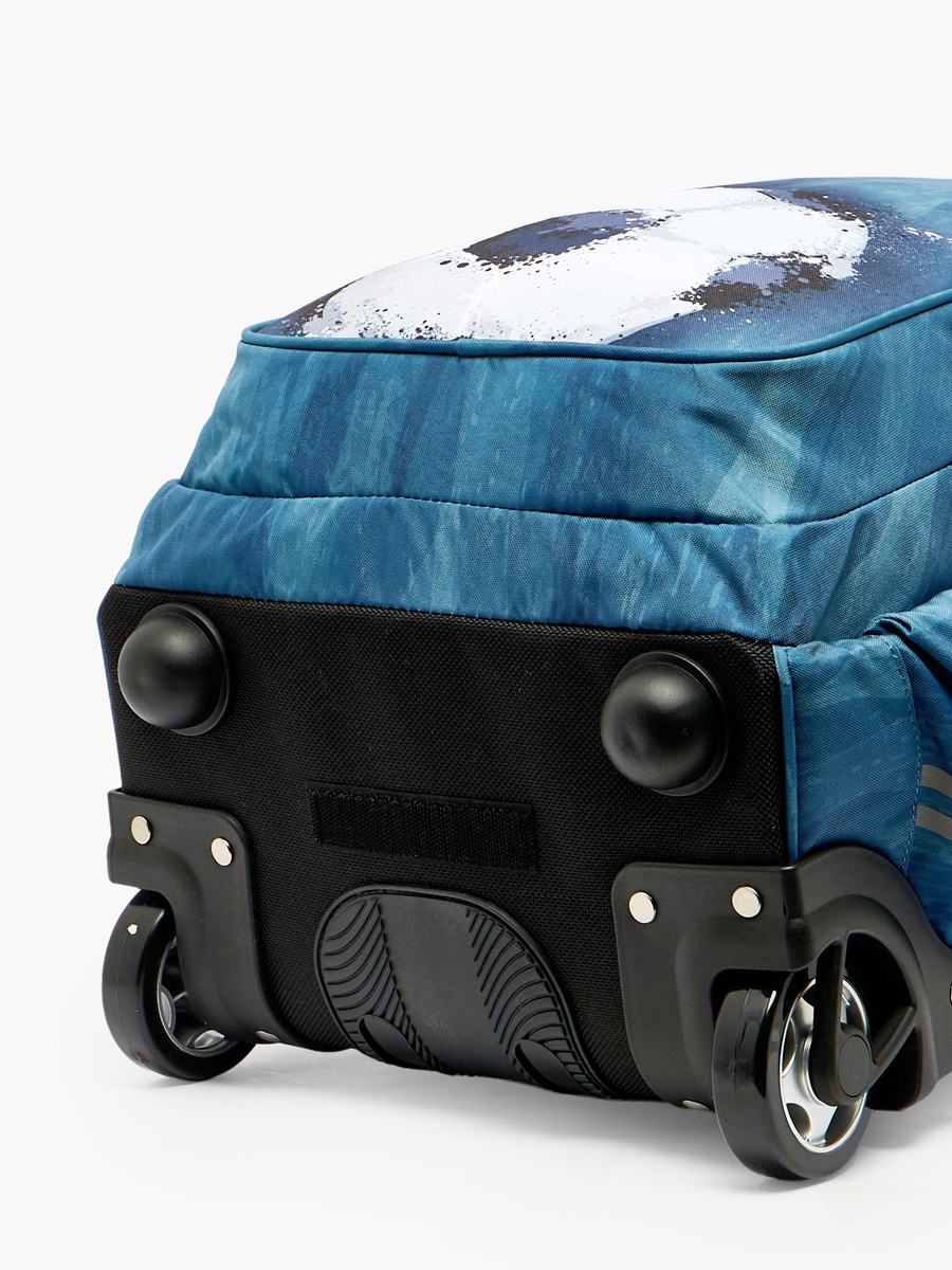 Football Print Trolley Bag with Water Bottle Pocket - 18 inches