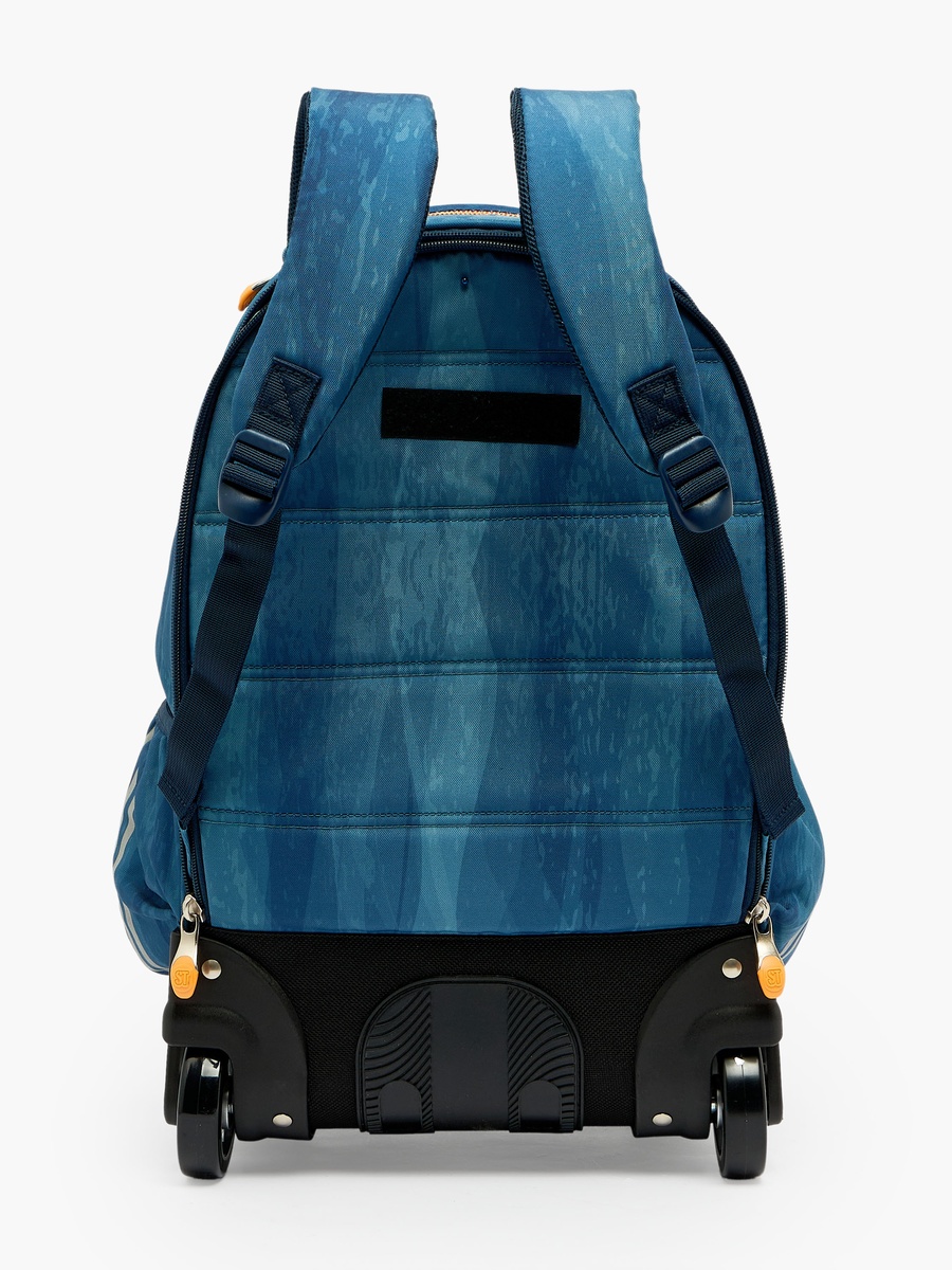 Football Print Trolley Bag with Water Bottle Pocket - 18 inches