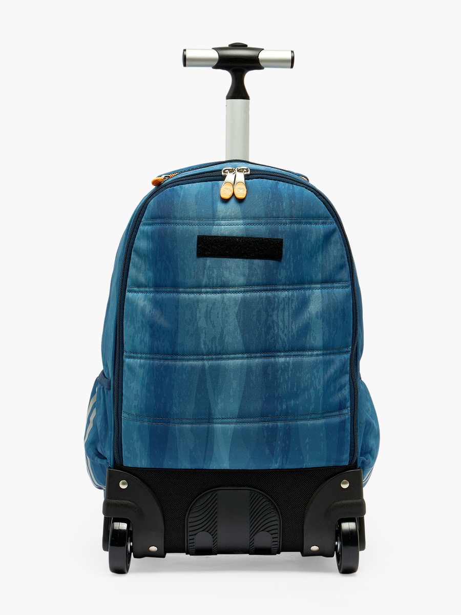 Football Print Trolley Bag with Water Bottle Pocket - 18 inches