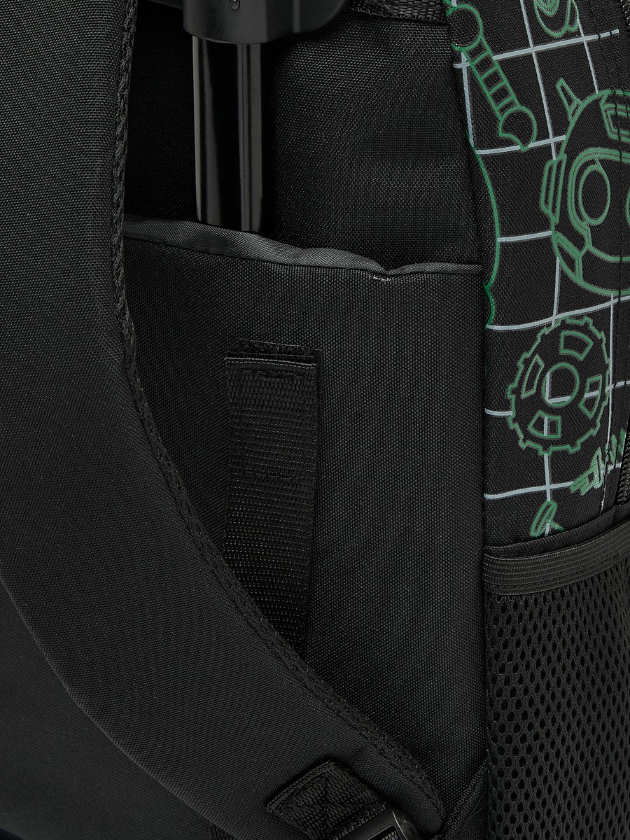 Robot Print Backpack with keychain