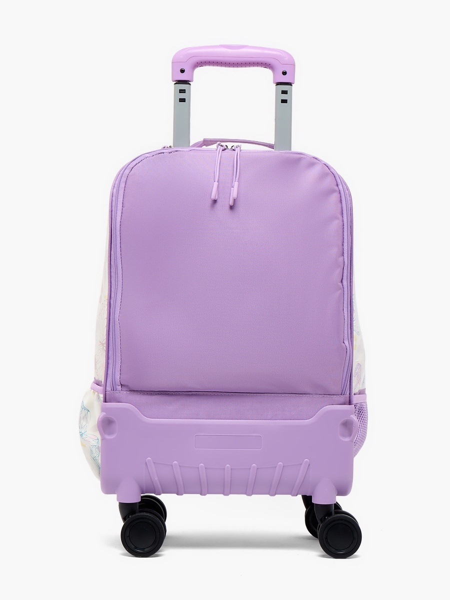 Butterfly Print Trolley Bag with Padded Straps -18 inches