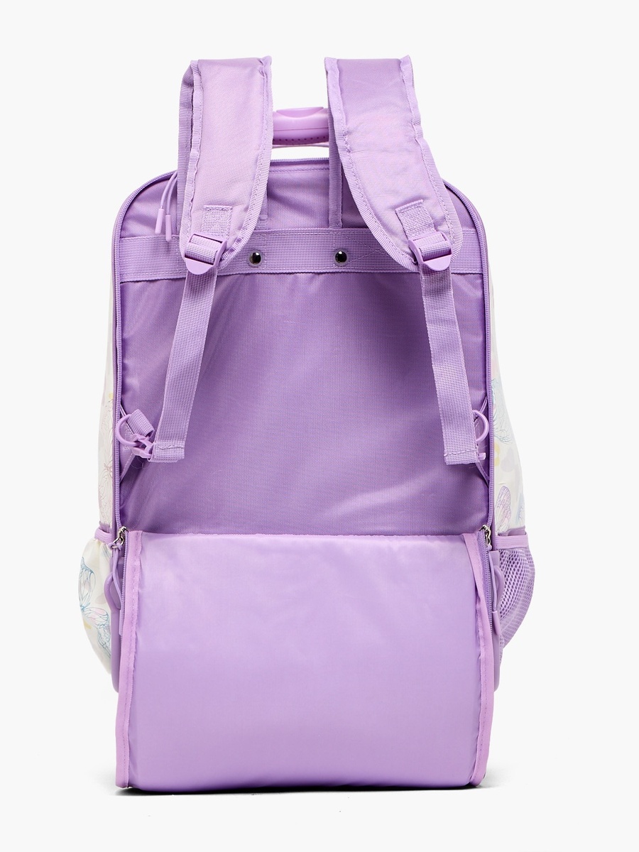 Butterfly Print Trolley Bag with Padded Straps -18 inches