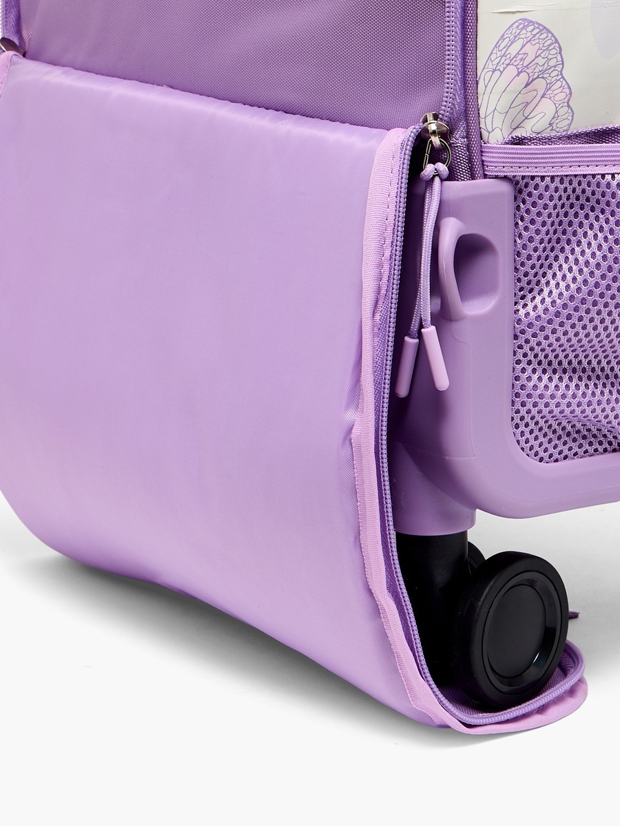 Butterfly Print Trolley Bag with Padded Straps -18 inches