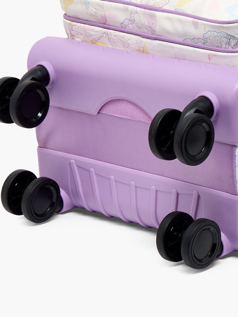 Butterfly Print Trolley Bag with Padded Straps -18 inches