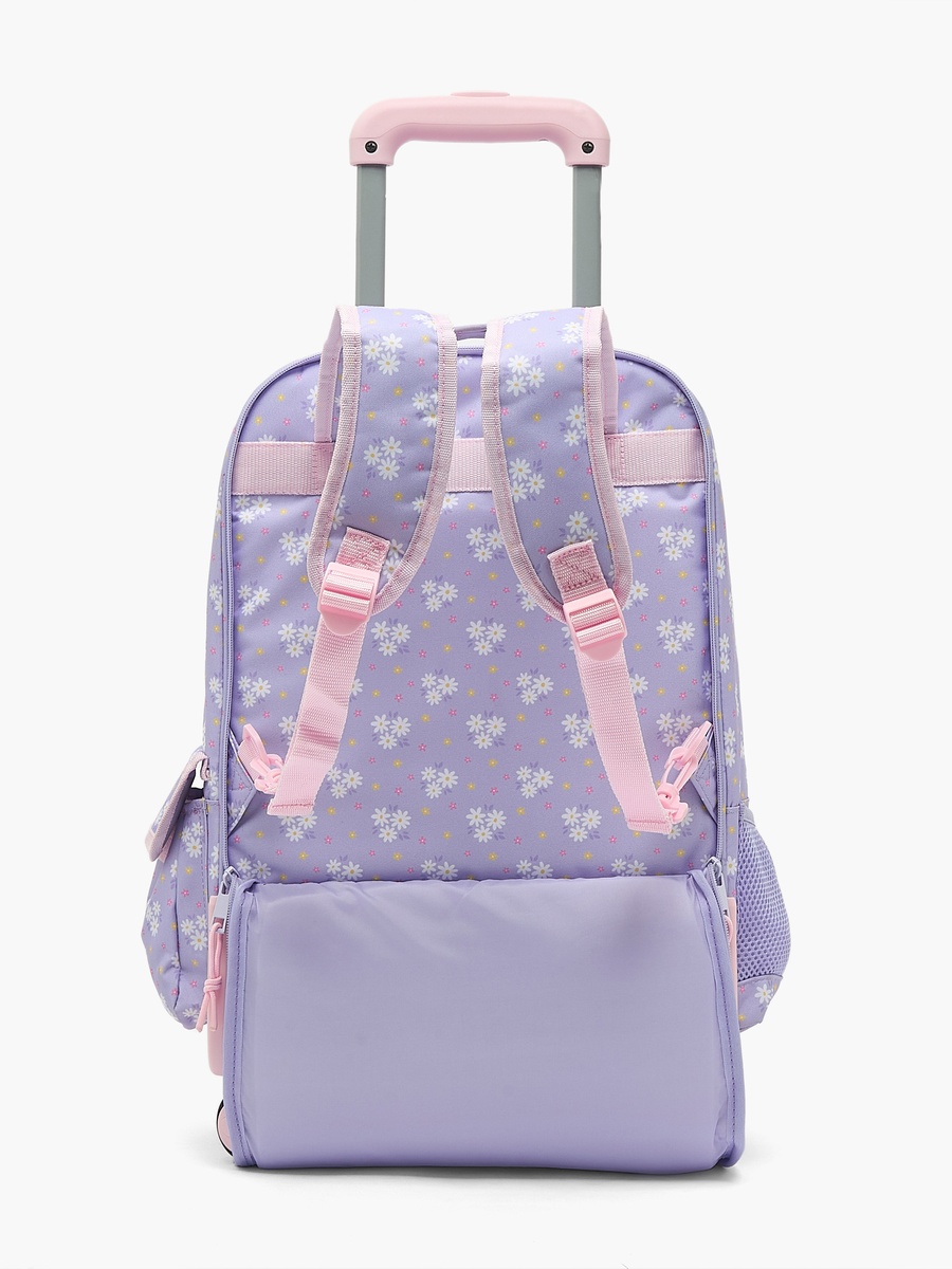 Floral Print Backpack with Padded Strap