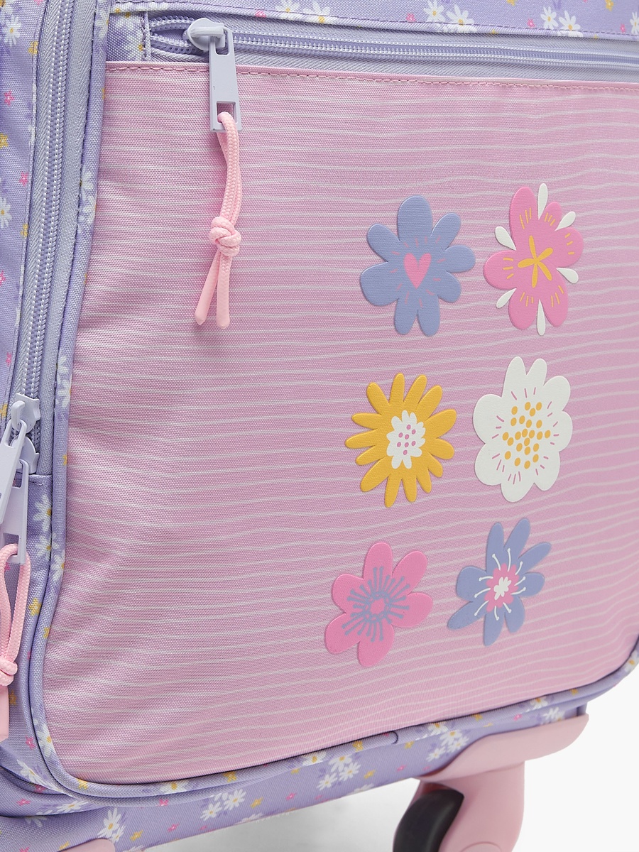 Floral Print Backpack with Padded Strap