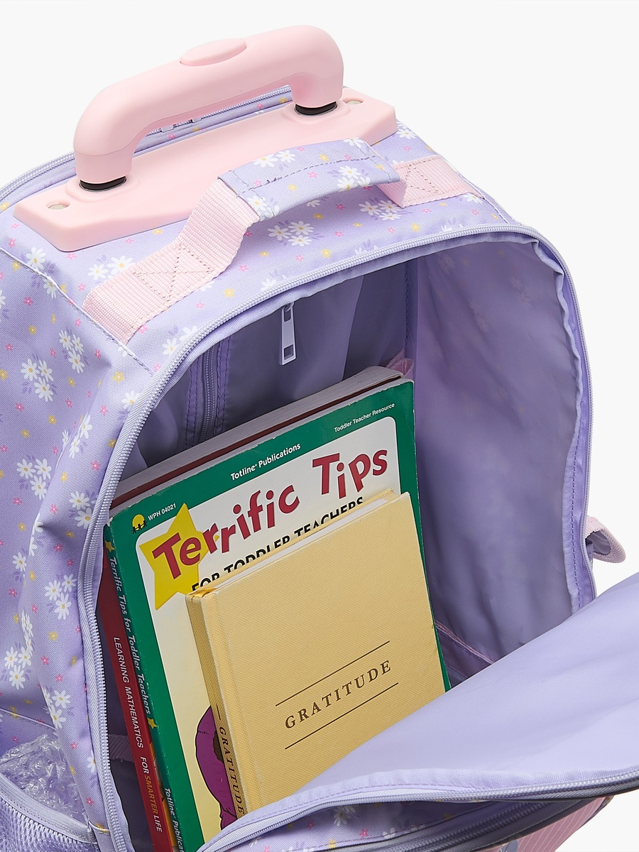 Floral Print Backpack with Padded Strap