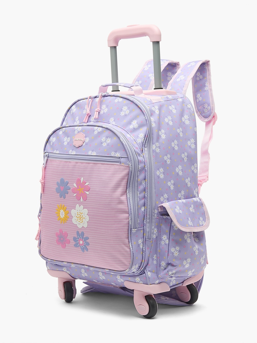 Floral Print Backpack with Padded Strap