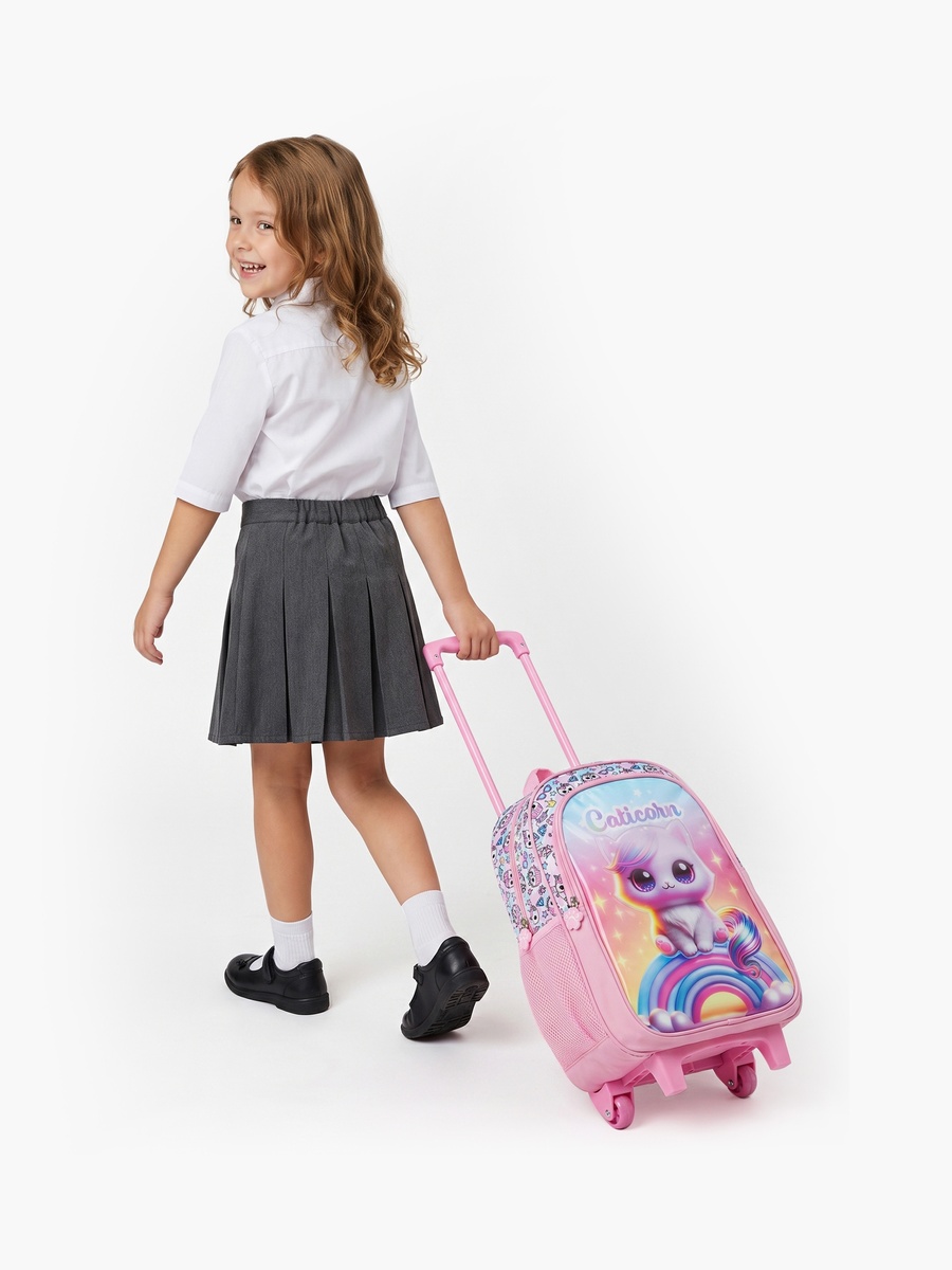 Cat Caticorn 5-Piece School Trolley Backpack Set - 15 Inch