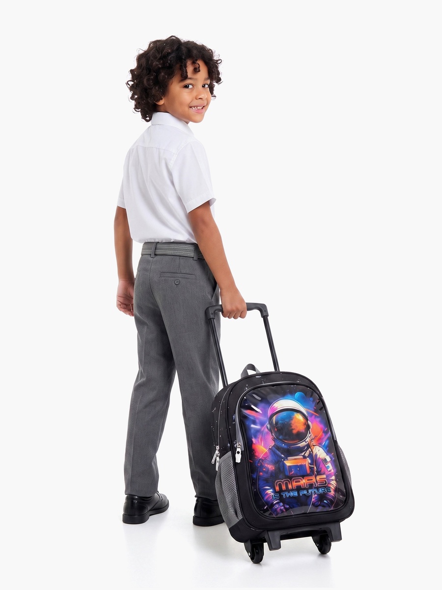 Astronaut 5-Piece School Trolley Backpack Set - 15 Inch