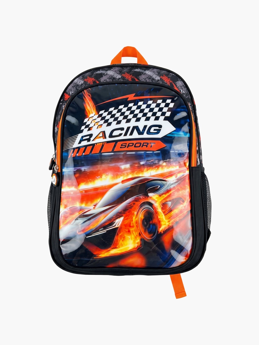 Car Racing 5-Piece School Backpack Set with Lunch Bag - 15 Inch