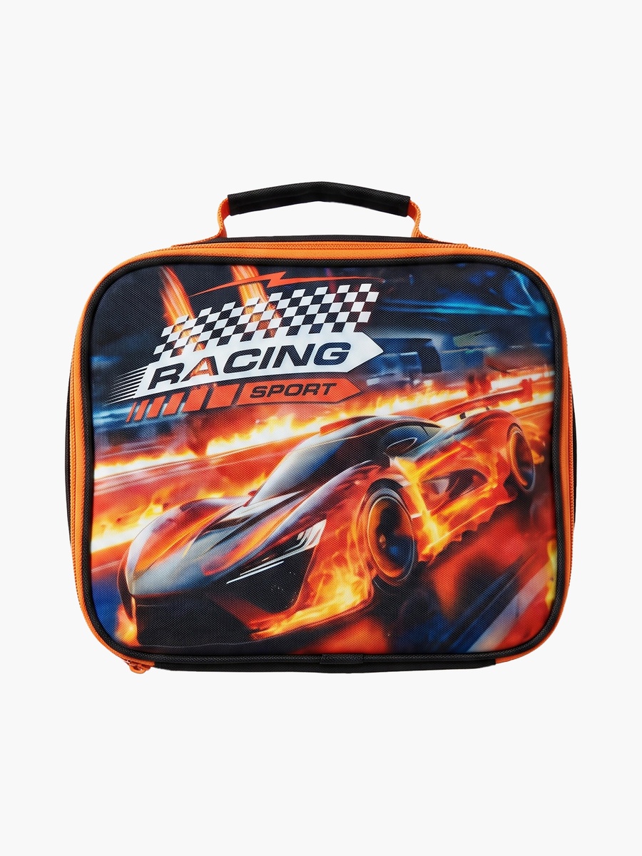Car Racing 5-Piece School Backpack Set with Lunch Bag - 15 Inch
