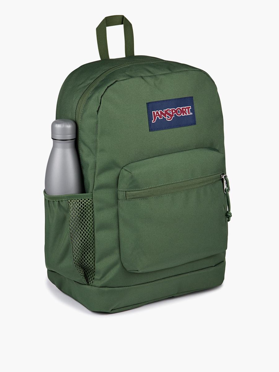 Solid Backpack with Adjustable Straps and Zip Closure - 15x32x42 cm