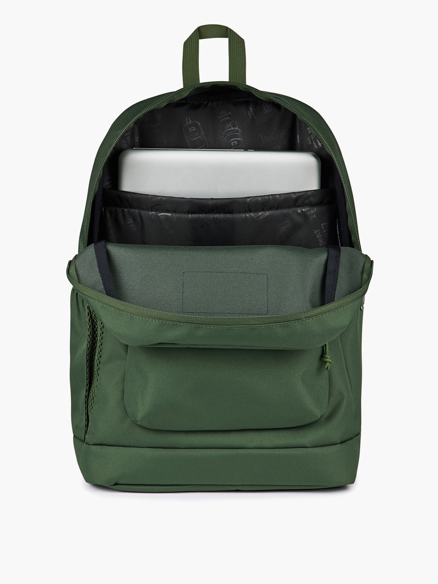 Solid Backpack with Adjustable Straps and Zip Closure - 15x32x42 cm