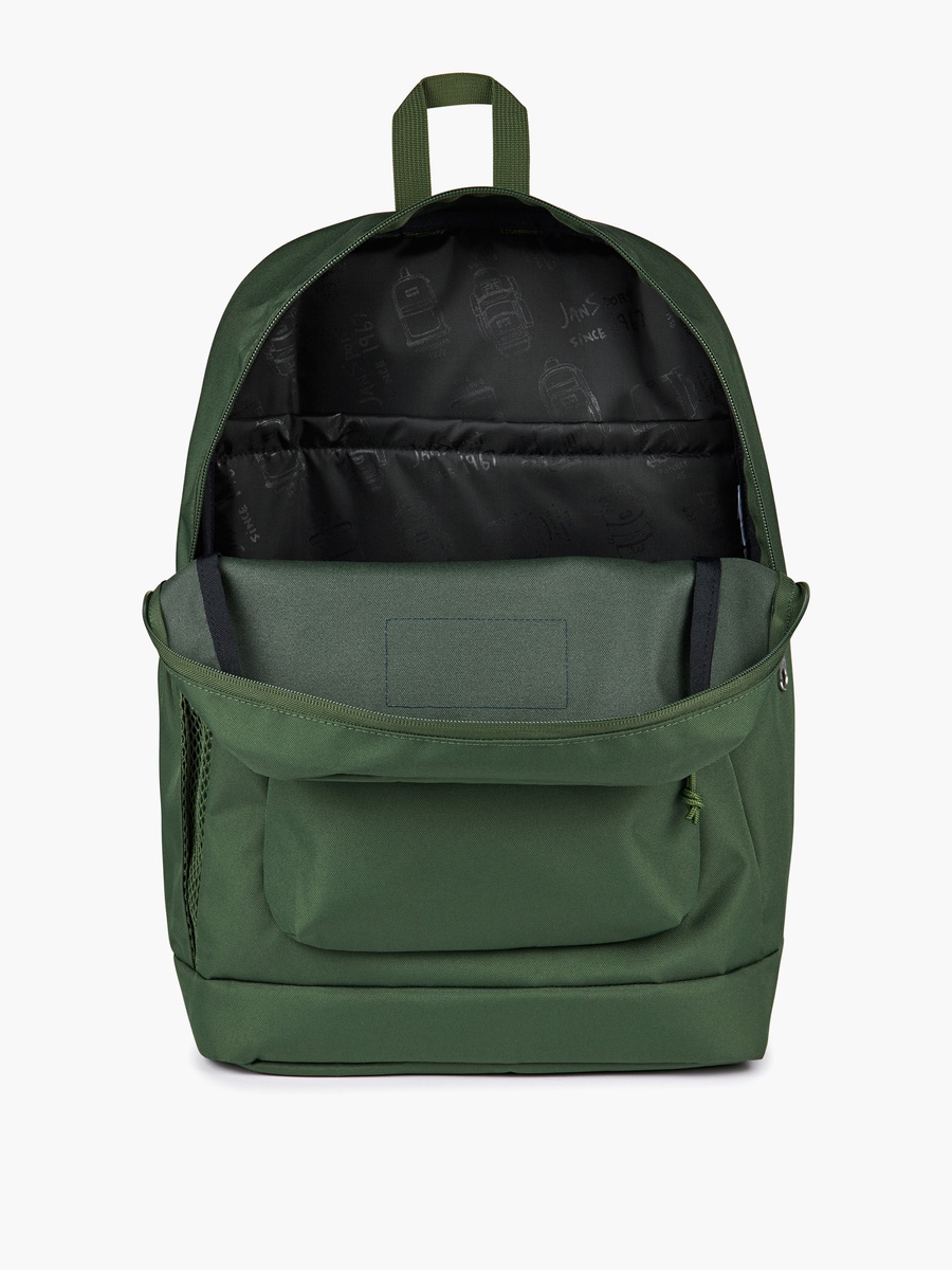 Solid Backpack with Adjustable Straps and Zip Closure - 15x32x42 cm