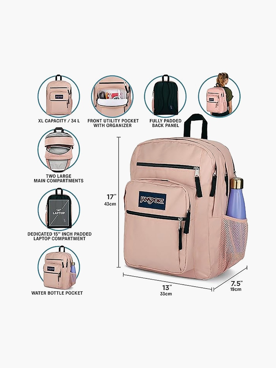 Printed Backpack with Laptop Sleeve - 34 Ltr