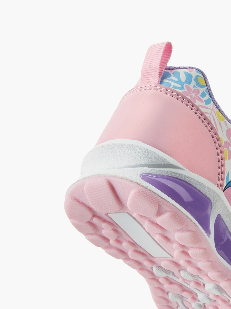 Girls Stitch Print Light-Up Ankle Sneakers