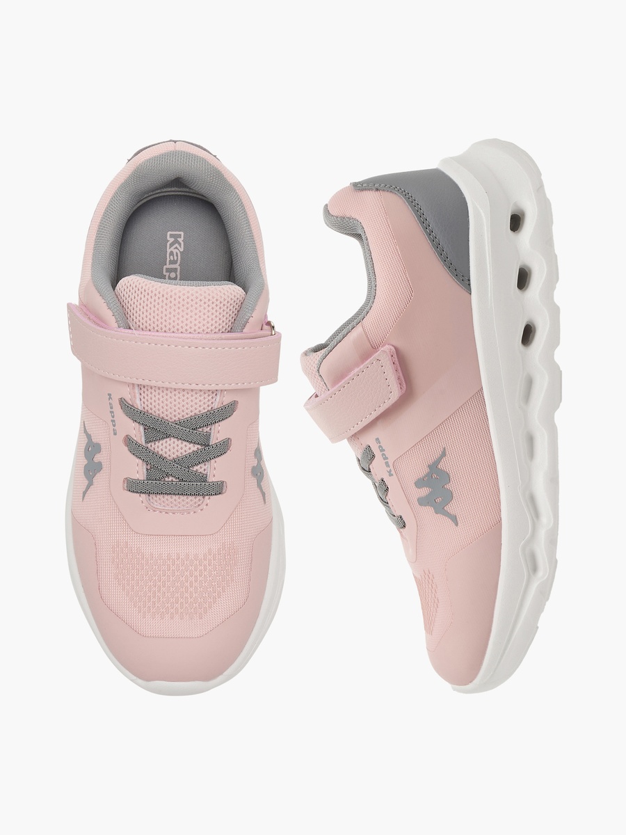 Girls Logo Print Hook and Loop Sports Shoes